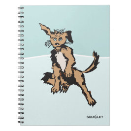 Caderno Espiral Cachorro Fofo Com Olhos de Cachorrinho Azuis
