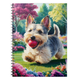 Caderno Espiral Cachorro Fox Terrier Fofo Perseguindo uma Pipa no 