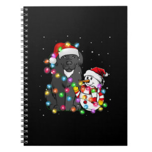 Caderno Espiral Cachorro Funny Newfound Luz Neve Natal