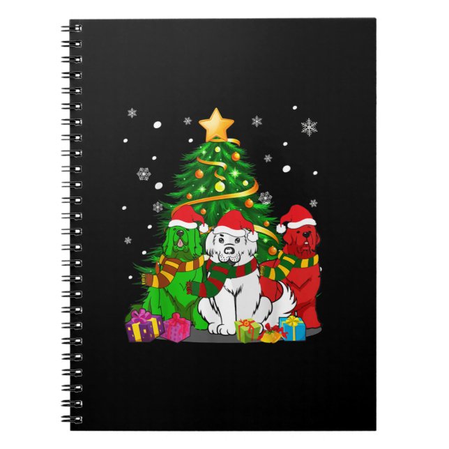 Caderno Espiral Cachorro Funny Newfound | Melhor presente de Natal (Frente)