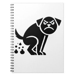 Caderno Espiral Cachorro Furiosamente Engraçado Defecando