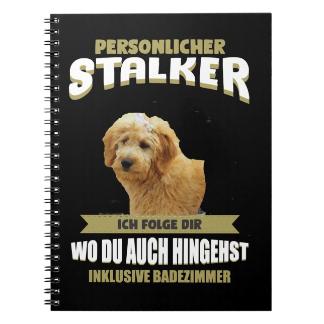 Caderno Espiral Cachorro Goldendoodle Goldendoodle Cachorro cachor (Frente)