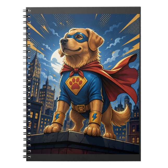 Caderno Espiral Cachorro herói (Frente)