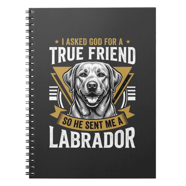 Caderno Espiral Cachorro Labrador Amigo Verdadeiro (Frente)