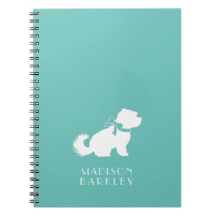 Caderno Espiral Cachorro Maltês Filhote Cabelo Curto Teddy Bear