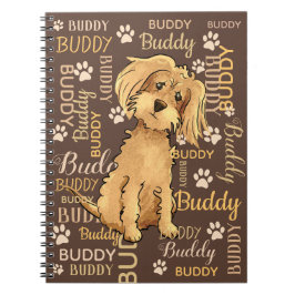 Caderno Espiral Cachorro Marrom Personalizado