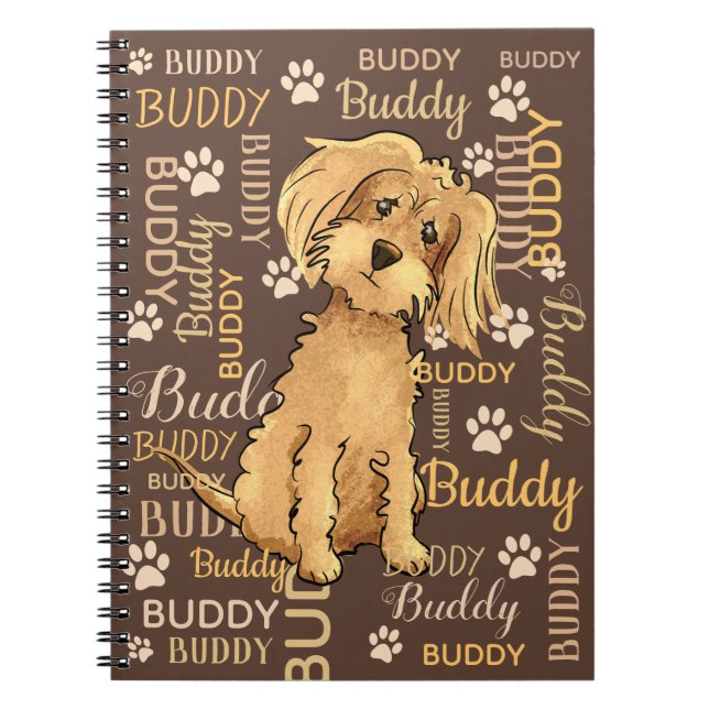 Caderno Espiral Cachorro Marrom Personalizado (Frente)