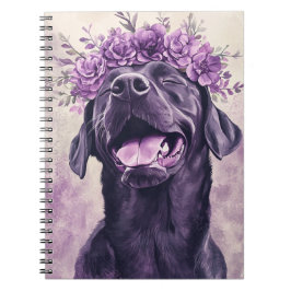 Caderno Espiral Cachorro Negro-Bonito Labrador Retriever Cachorro 