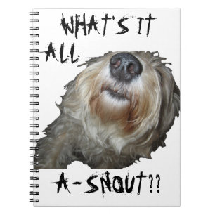 Caderno Espiral Cachorro "O QUE É TUDO UM NEVE?" Notebook