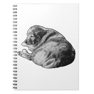Caderno Espiral Cachorro Pontinho Tranquilo Inspira Bilhetes de Fé