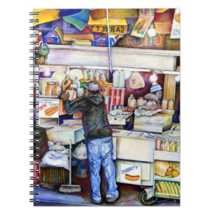 Caderno Espiral Cachorro Quente Deus, Nova Iorque