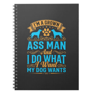 Caderno Espiral Cachorro Quer Homem Crescido Engraçado