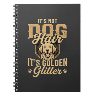 Caderno Espiral Cachorro Retriever Dourado Engraçado Cabelo Brilho