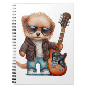 Caderno Espiral Cachorro Roll Rock Puppy (Dois)