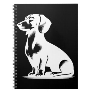Caderno Espiral Cachorro Salsicha Bonito Pequeno Caçador Elegante