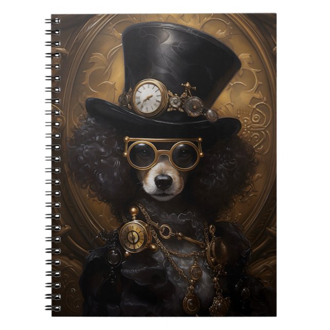 Caderno Espiral Cachorro-Vedante Em Pintura Com Chapéu, Novidade D (Frente)