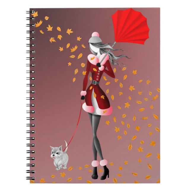 Caderno Espiral Cachorro Walker Autumn Leaves (Frente)