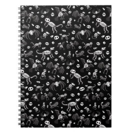 Caderno Espiral Cachorros Cães Gatos Aranhas Cachorros Esqueletos