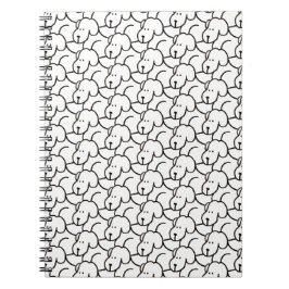 Caderno Espiral Cachorros Sentados Cartoon Engraçado