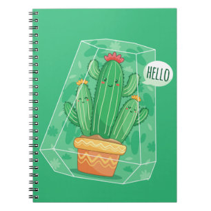 Caderno Espiral cacto fofo