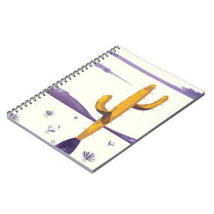 Caderno Espiral Cacto Vintage no deserto