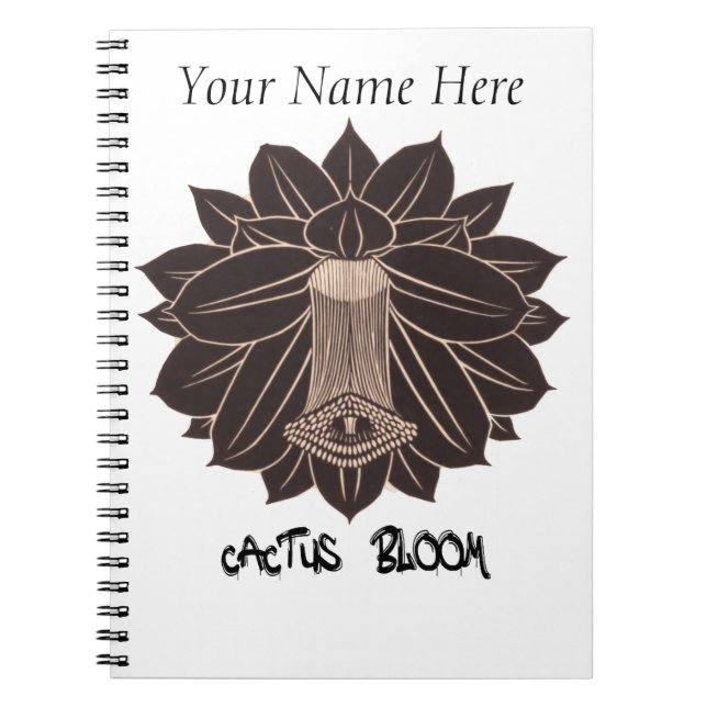 Caderno Espiral Cactus Bloom (PERSONALIZAR) (Frente)
