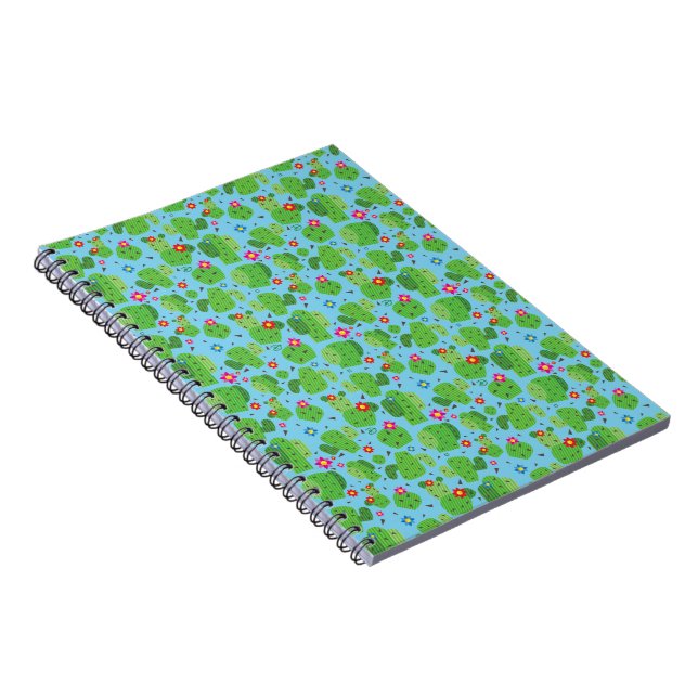 Caderno Espiral Cactus Me Outside (Azul) - Notebook (Lado Direito)