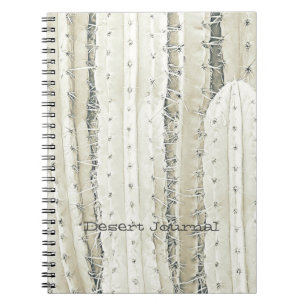 Caderno Espiral CACTUS Photo Art Desert Diário Neutro Moderno