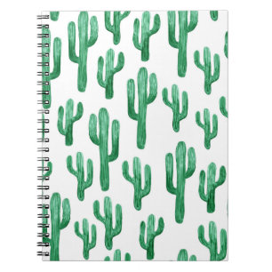 Caderno Espiral Cactus watercolor: ilustração desenhada à mão