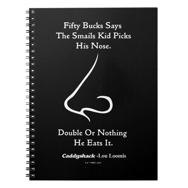 Caderno Espiral Caddyshack | Cinquenta Dias (Frente)