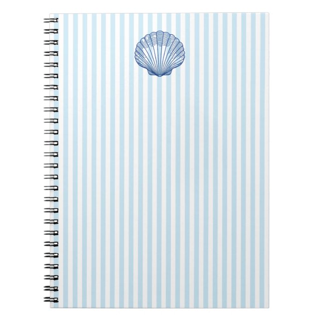 Caderno Espiral Cadeias de pintura Náutica Blue Strike Preppy (Frente)