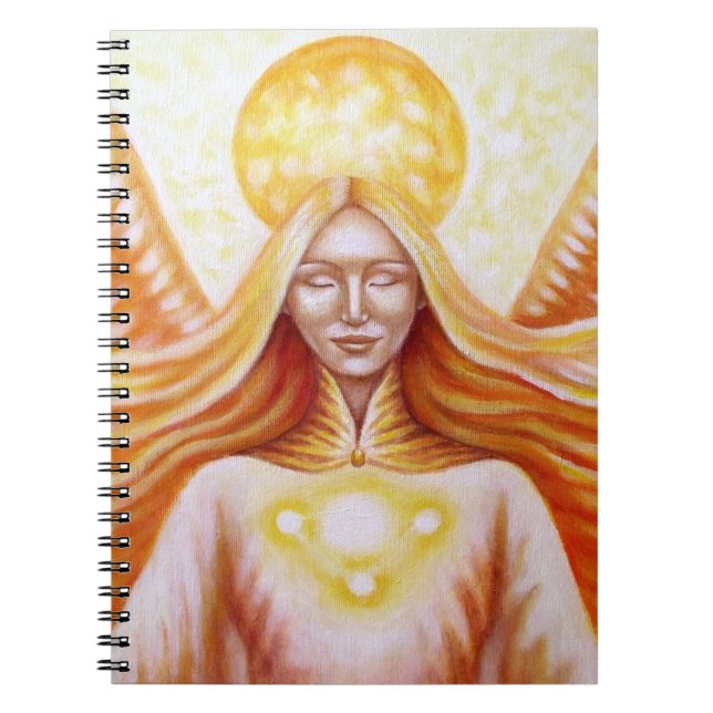 Caderno Espiral Caderneta “Anjo solar " (Frente)