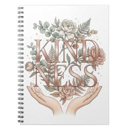 Caderno Espiral Caderneta de Auto Cuidado Kindness Matters Rise&Th