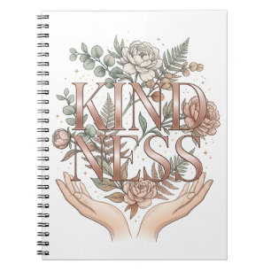 Caderno Espiral Caderneta de Auto Cuidado Kindness Matters Rise&Th