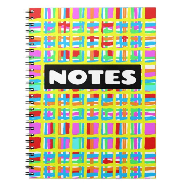 Caderno Espiral Caderno/Bloco de Notas Colorido "NOTAS" (Frente)