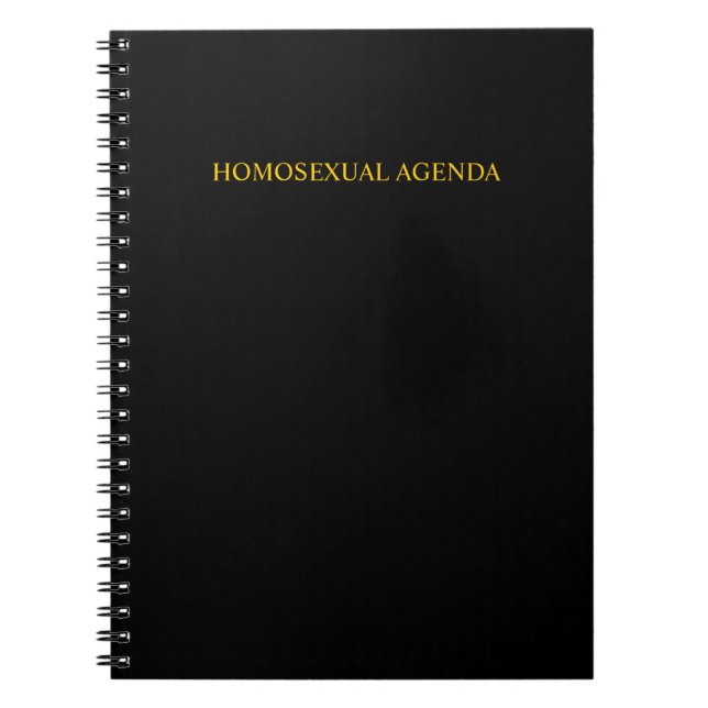 Caderno Espiral "Caderno da agenda homossexual" (Frente)