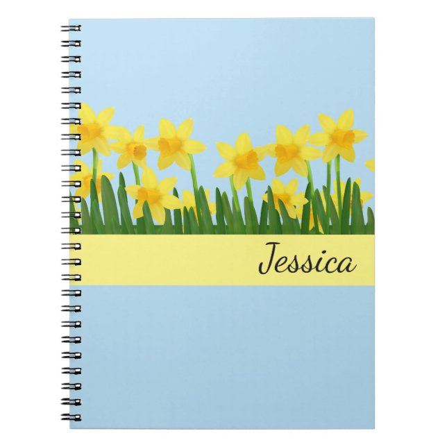 Caderno Espiral Caderno-Daffodils conhecidos feitos sob encomenda (Frente)