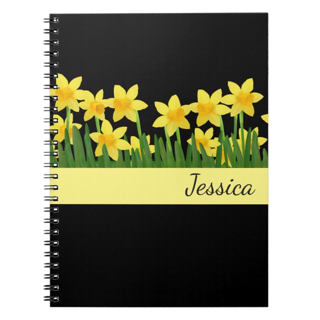 Caderno Espiral Caderno-Daffodils conhecidos feitos sob encomenda (Frente)
