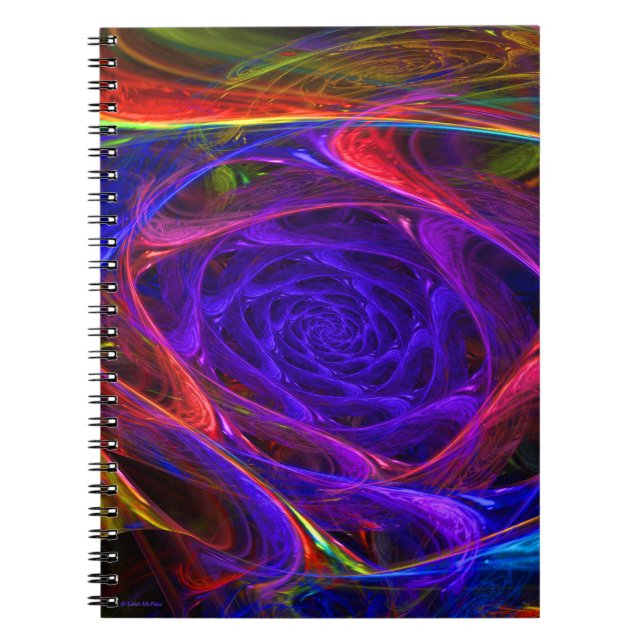 Caderno Espiral "Caderno das espirais psicadélicos" (Frente)