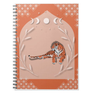 Caderno Espiral Caderno/Diário Fases da Lua do Tigre Adormecido