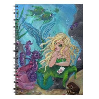 Caderno Espiral "CADERNO do cavalo marinho da sereia dos tesouros