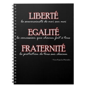 Caderno Espiral Caderno: Liberté, Egalité, Fraternité