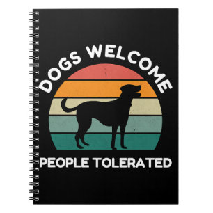 Caderno Espiral Cães Bem-Vindos, Pessoas Toleradas - Design Divert