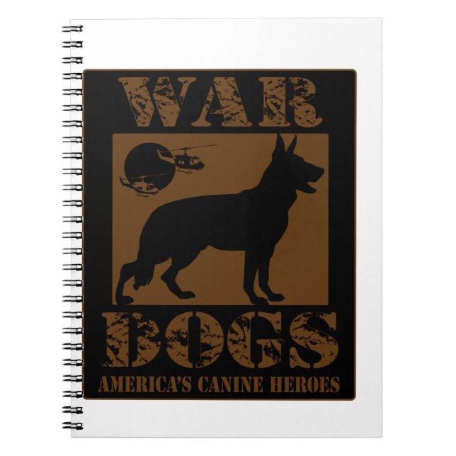 Caderno Espiral Cães de Guerra-Trabalho de arte (Frente)