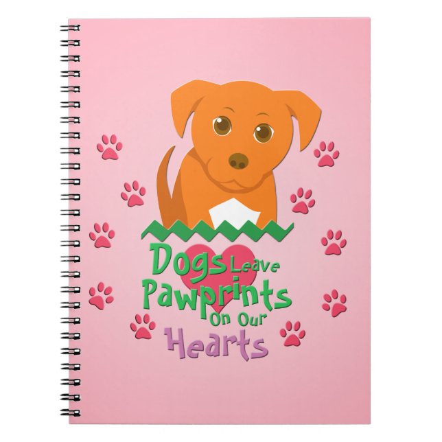 Caderno Espiral Cães Deixam Pawprint (Frente)