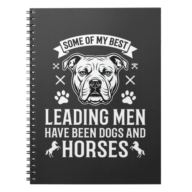 Caderno Espiral Cães E Cavalos Liderando Homens (Frente)