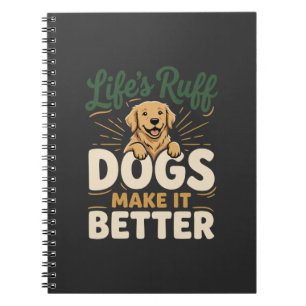 Caderno Espiral Cães Engraçados Tornam Tudo Melhor