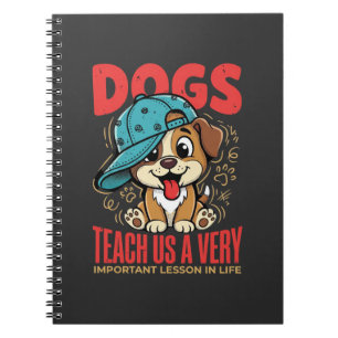 Caderno Espiral Cães nos Ensinam Lições de Vida Importantes Filhot