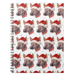 Caderno Espiral Cães Sem Pelo Mexicanos Estrelas de Natal