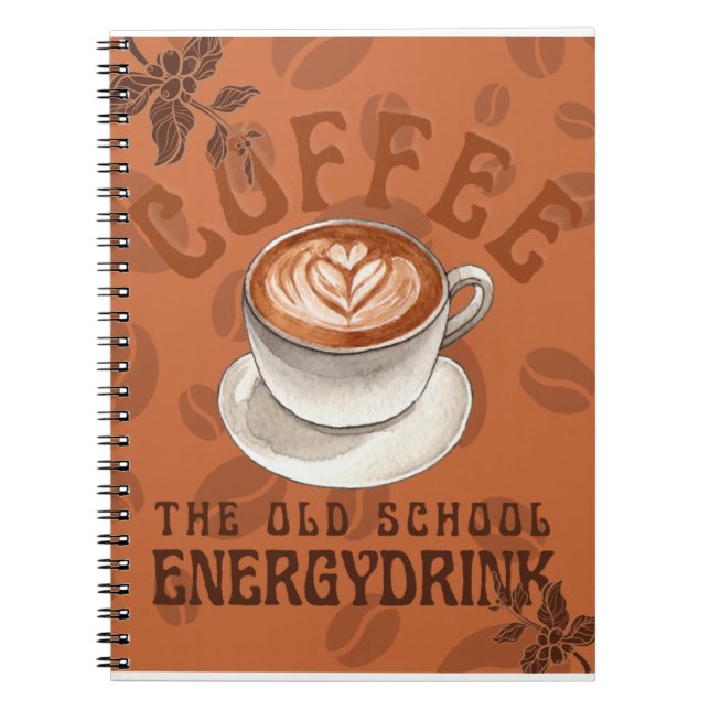 Caderno Espiral Café | Antiga Bebida Energética Escolar (Frente)